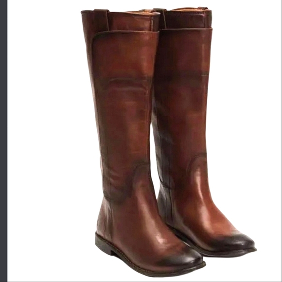 Frye Paige Leather Knee High Riding Tall Boots In Cognac sz 6 Brand New!!​ - Picture 1 of 16